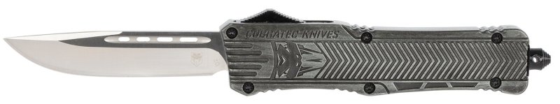 CobraTec LSWCTK1LDNS CTK-1 Large 3.75" OTF D2 Steel Knife Stonewashed