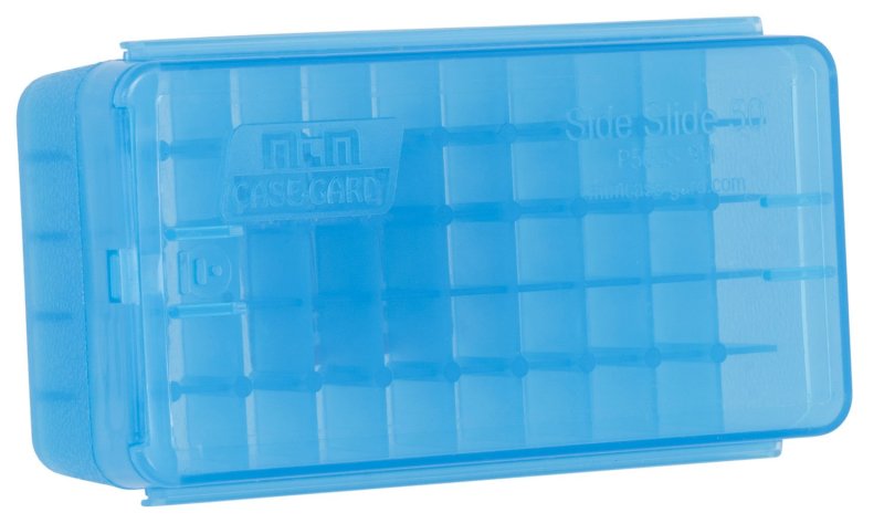 MTM Case-Gard P50SS9M24 Ammo Box 9mm 50 Rounds Clear Blue Polymer