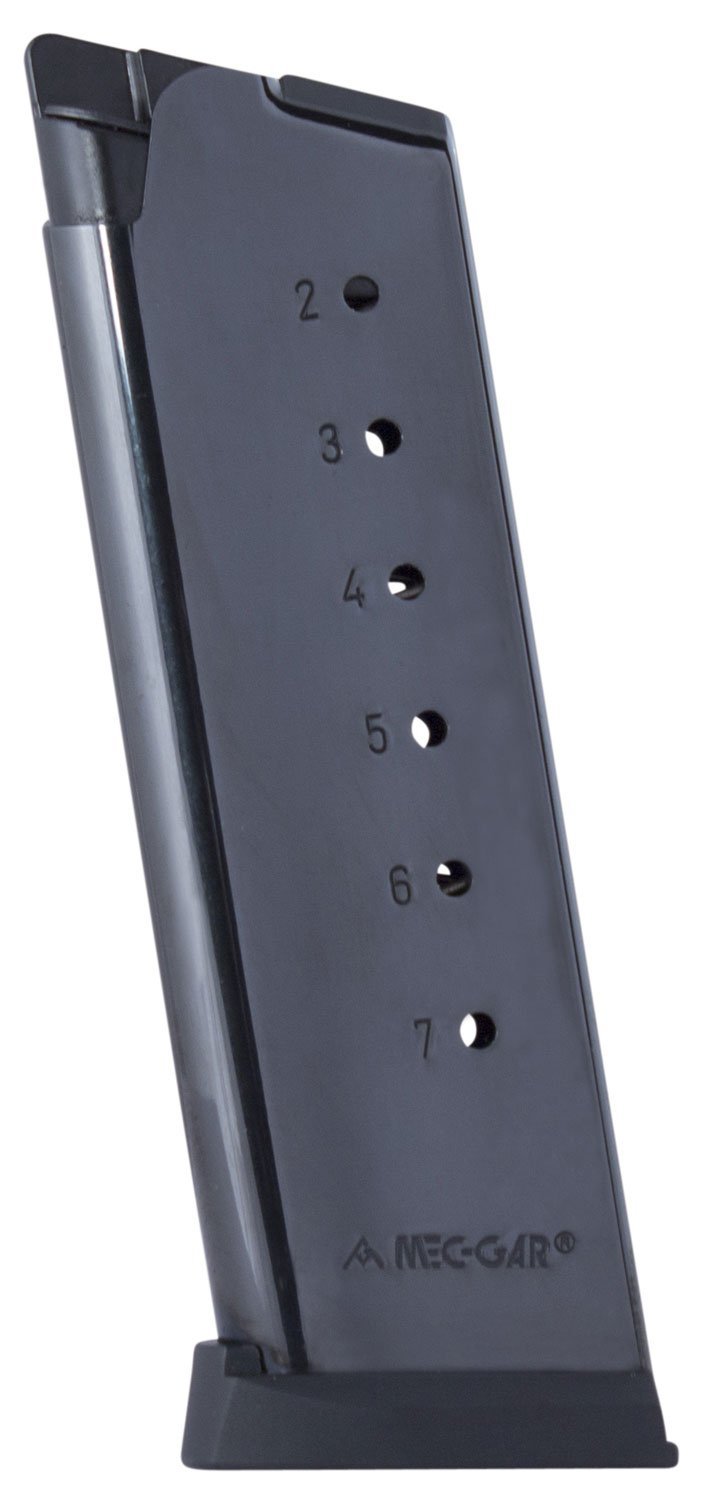 Mec-Gar MGCO4507BPF 1911 Officer .45 ACP 7rd Blued Steel Magazine