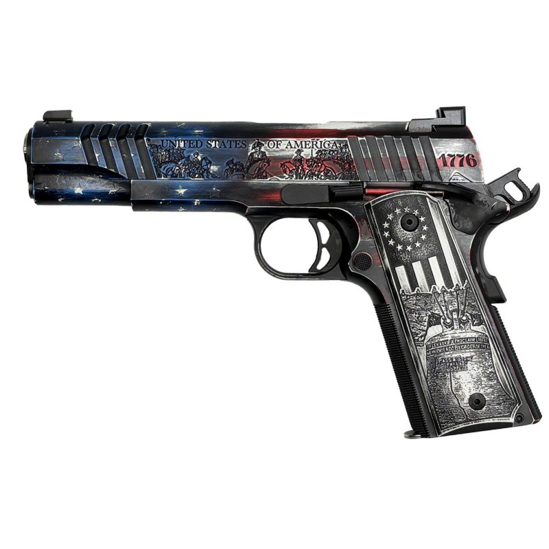 Auto-Ordnance - Thompson 1911TCAC20 1911 Founding Fathers 45 ACP 5" Black/Stainless Steel Semi-Auto Pistol
