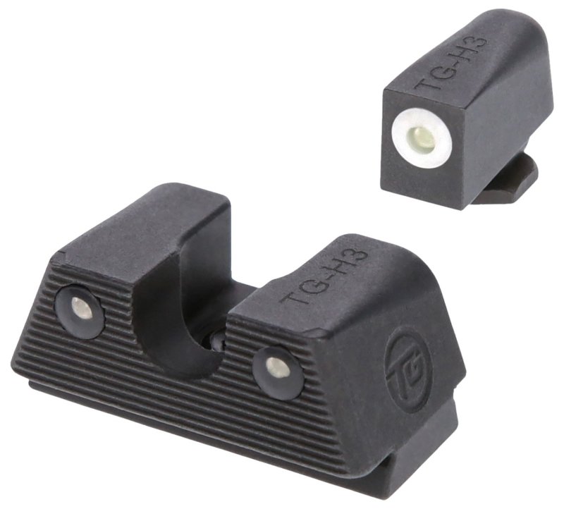 TRUGLO Tritium X Glock 42/43 Sight Set Green-White Steel Nitride