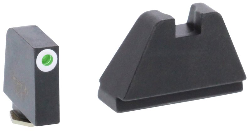 AmeriGlo GL482 Optic Sight Set Glock 5XL Green Tritium White Outline