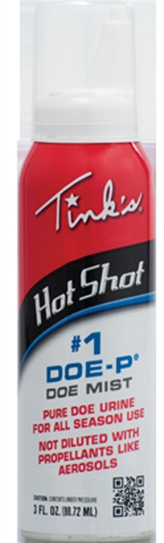 Tink's #1 Hot Shot Doe-P 3oz Natural Doe Urine Quieter Spray
