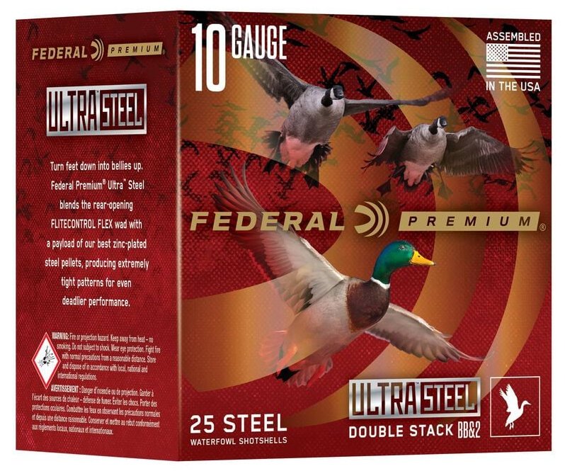 Federal PWUX107BB2 Ultra Steel 10GA 3.5" 1-5/8oz BB 25 Rounds
