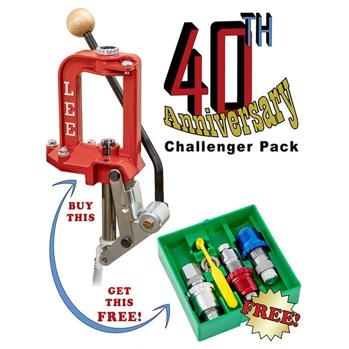 Lee Precision 92133 Challenger 40th Anniversary Press with 3-Die Set