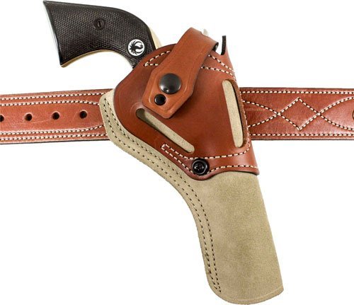 DeSantis 189NJ54Z0 Wild Hog Leather Holster Ambi Colt SAA 4.75" Tan