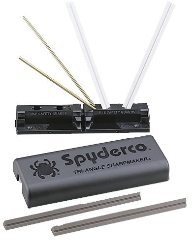 Spyderco 204MF Tri-Angle Sharpmaker Kit: Professional Grade Knife Sharpening System with Medium & Fine Grit Stones