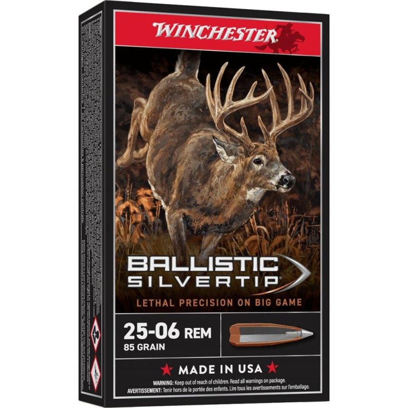 Winchester SBST2506A 25-06 Rem 85 Grain Ballistic Silvertip 20 Rounds