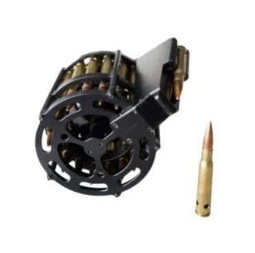 Fostech FT-1501 .50 Cal 20Rd Black Drum Magazine