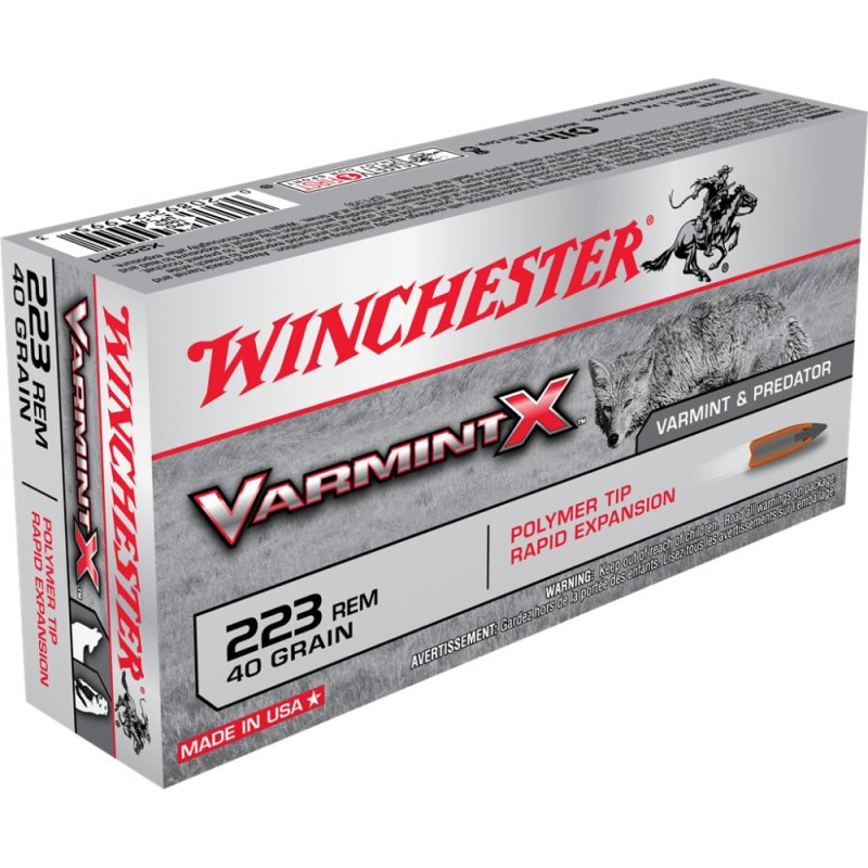 Winchester Varmint X .223 Rem 40 Grain Polymer Tip 3600 fps 20 Rounds