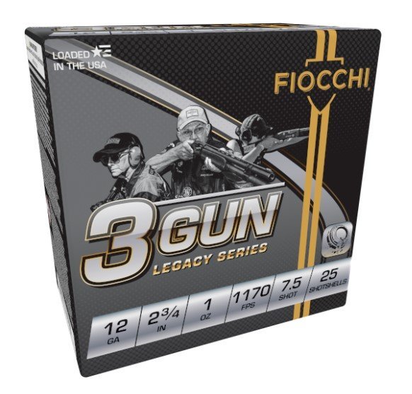 Fiocchi 3 Gun Match Shotshells 12ga 2-3/4 1-1/8oz 1200 fps #7.5 25/ct