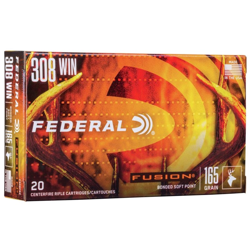 Federal Premium Fusion 308 Win 165 Gr Soft Point 20 Box F308FS2