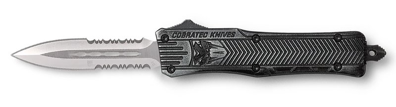 CobraTec SSWCTK1SDAG2SS CTK-1 2.75" D2 Steel OTF Knife Stonewashed Handle