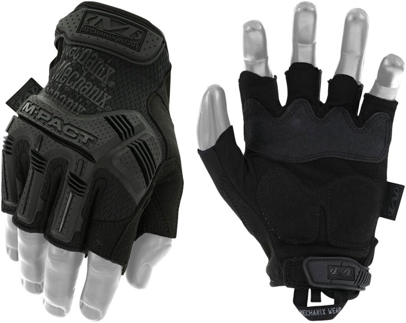 Mechanix Wear MFL55010 M-Pact Covert Black Large Fingerless Gloves