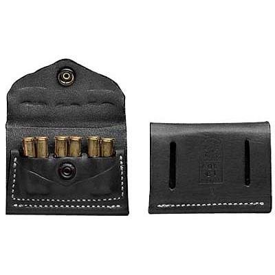 DeSantis 2x2x2 Cartridge Pouch .38/.357 Cal Black Leather Ambi
