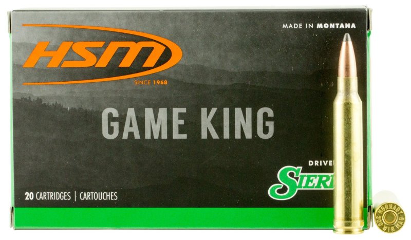 HSM Ammunition Game King 300 Win Mag 180gr Sierra Spitzer SBT