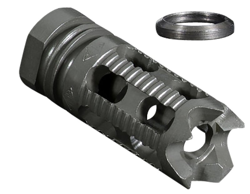 Yankee Hill Machine Co Phantom Muzzle Brake 1/2x28 Aggressive Black