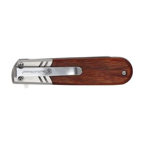 Smith & Wesson Executive Spring Assist Barlow Knife 2.75 In Wood