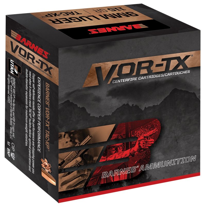 Barnes Bullets VOR-TX 9mm Luger 115Gr XPB Hollow Point 20 Rounds