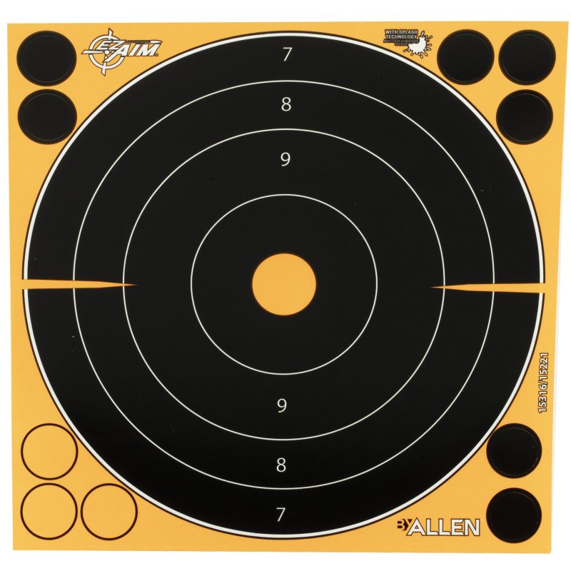 Allen 15316 Bullseye Target 8 in Self-Adhesive Paper 6 Pack