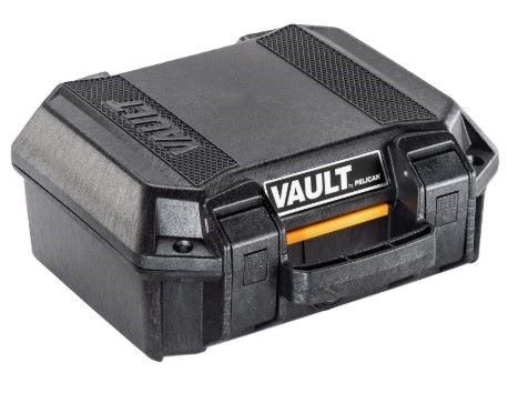 Pelican Vault V100 Suppressor Case Waterproof Lockable Foam Black