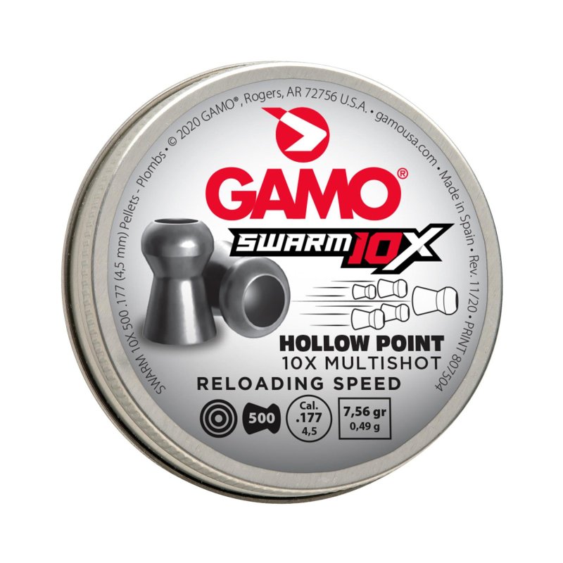 Gamo USA Swarm 10X .22 Pellet Hollow Point 250 Count Tin