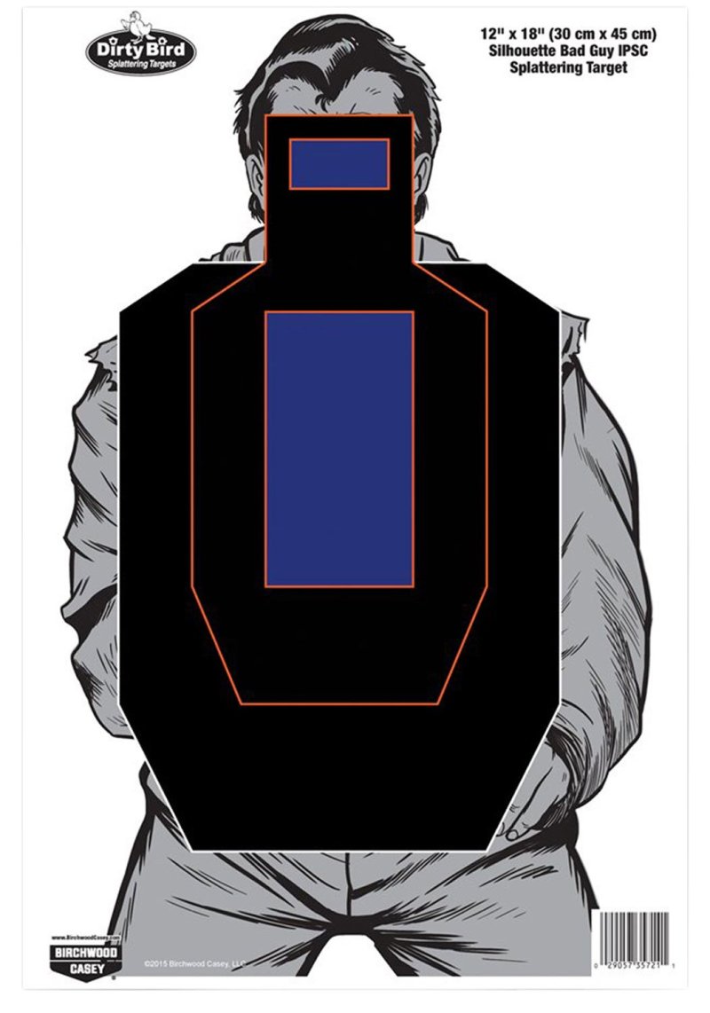 Birchwood Casey Dirty Bird 12"x18" Bad Guy IPSC Targets 8pk