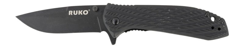 RUKO RUK0179BBK 440C Black Handle Folding Knife