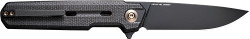 WE Knife NAVO 3.25In Black Canvas Micarta Stonewash Folding
