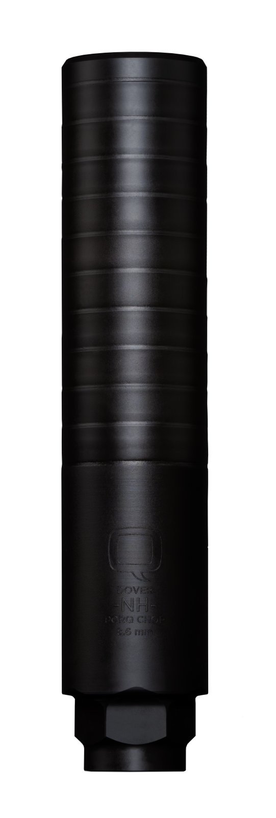 Q LLC SILPCQUICKIE86 Porq Chop 338 Cal 8.60" Black Stainless M18x1.5