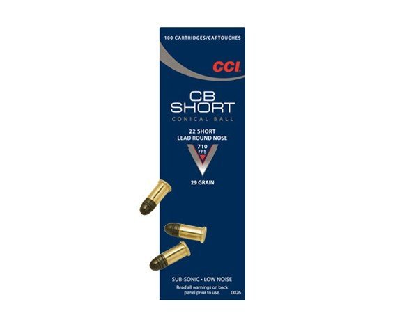 CCI 0026 22 Short 29 Grain Lead Round Nose 100 Rounds Box