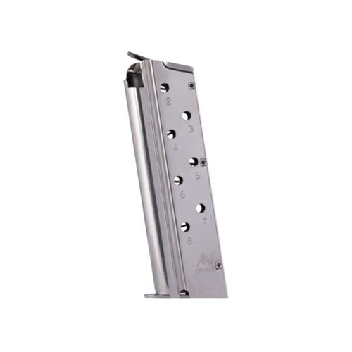 Mec-Gar USA Magazine 40 S&W 8Rd Gov-Size Fits 1911 Nickel