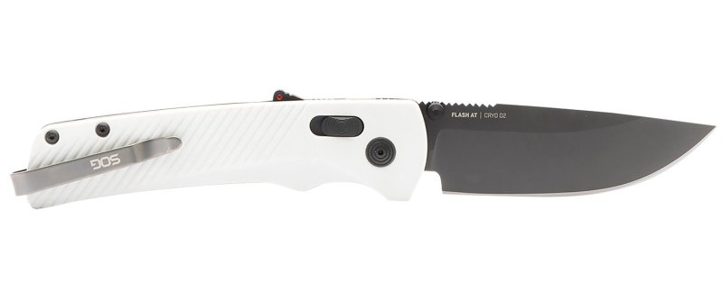 SOG SOG11181041 Flash AT 3.45" D2 Steel Folding Knife, Gray GRN Handle
