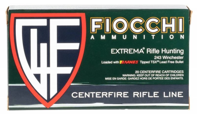 Fiocchi 243TTSX .243 Win 80Gr Barnes Polymer-Tip 20Rd Box