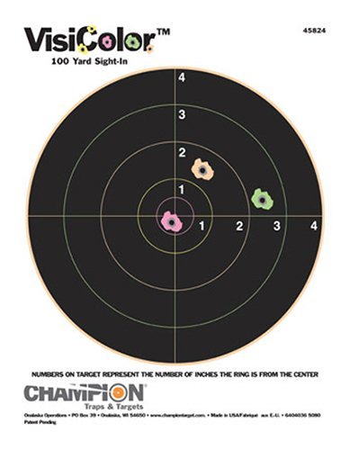 Champion VisiColor Bullseye Paper Targets 8.5" x 11" Multi-Color 10 Pk