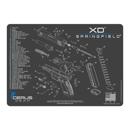 Cerus Gear HM-SPG-XD-SCH-GRY Springfield XD Schematic Promat Charcoal Gray