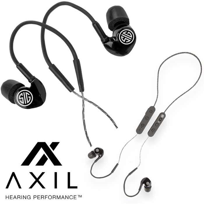 AXIL GS Extreme 2.0 Tactical Earbuds Bluetooth Lanyard 25hr Battery