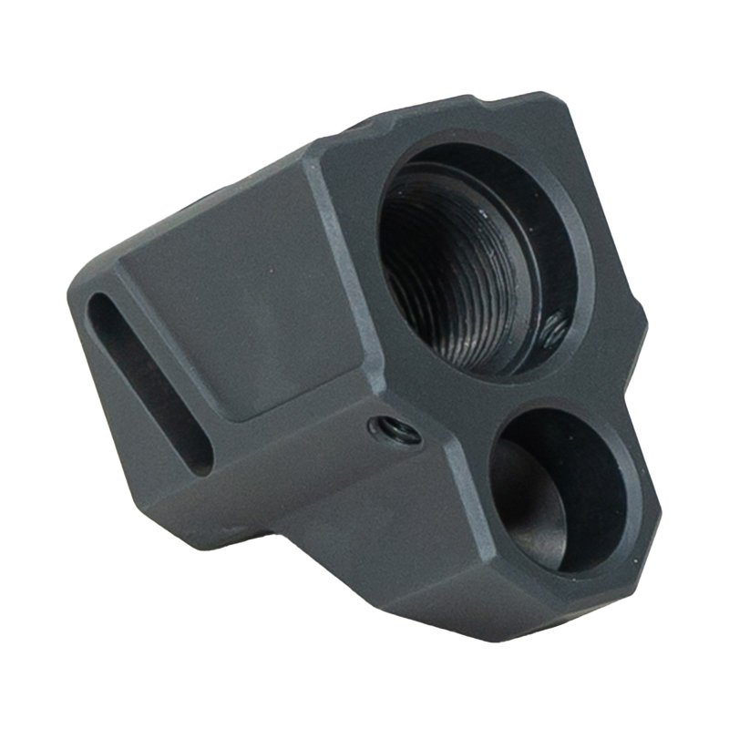 Faxon FFPACOMPDSMP01 EXOS-514 9mm Black Aluminum Compensator 1/2"x28