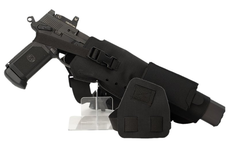 Cole-Tac VWX101 Varmint Wrangler XL Chest Pistol Holder Black Right Hand