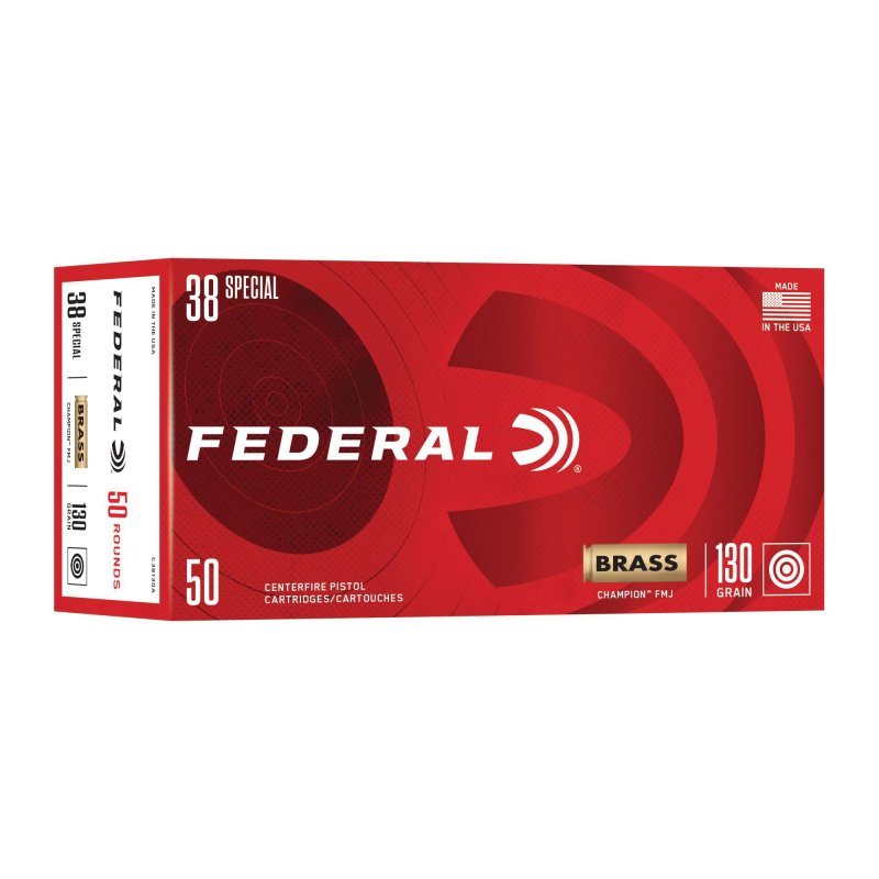 Federal C38130A Champion 38 Special 130gr FMJ 50/Box