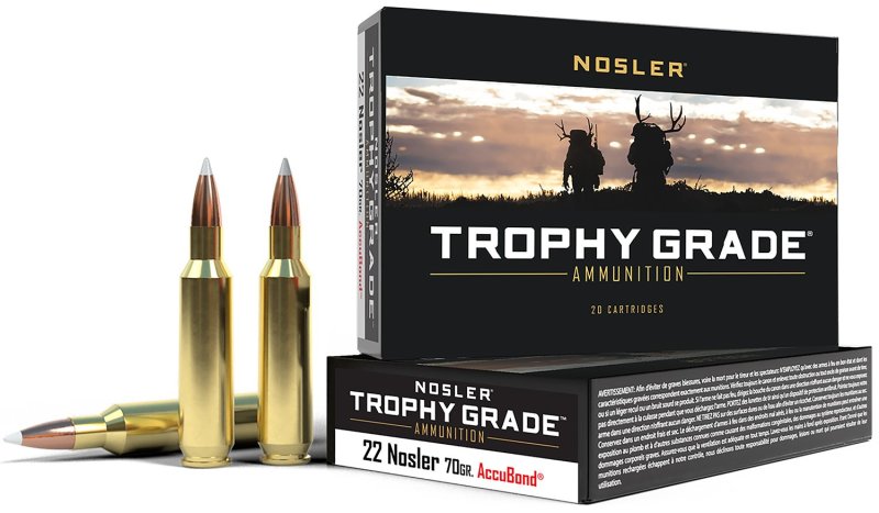 Nosler Trophy Grade 22 Nosler 70 Grain AccuBond 20 Rounds 60918