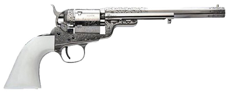 Cimarron CA925N00G13WBH 1851RM Revolver .38SPL 7.5" Nickel Engraved