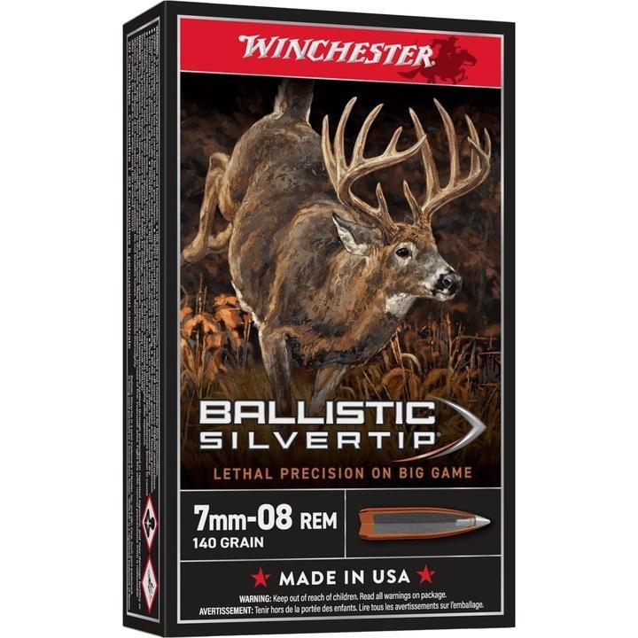 Winchester Ammo SBST708 Ballistic Silvertip 7mm-08 Rem 140 gr Polymer Tip 20 Per Box/ 10 Cs