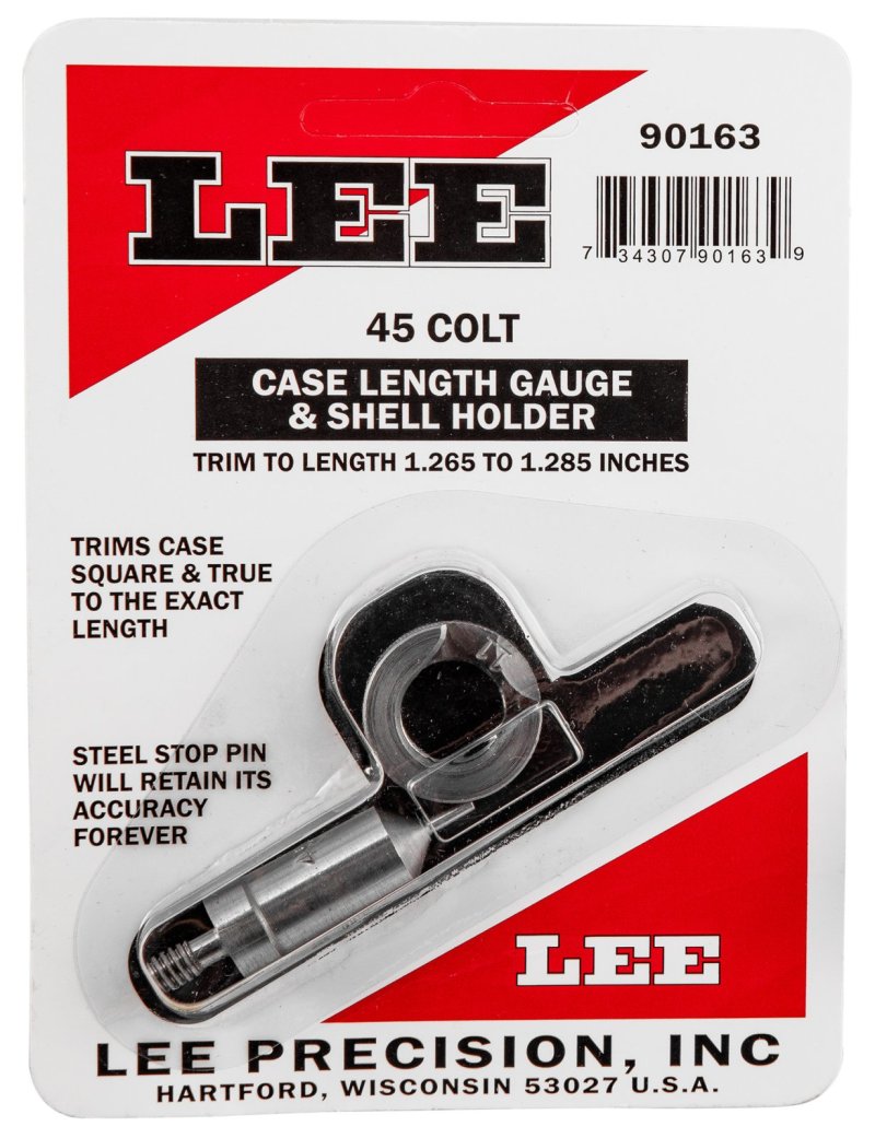 Lee Precision Case Length Gage and Shell Holder .45 Colt