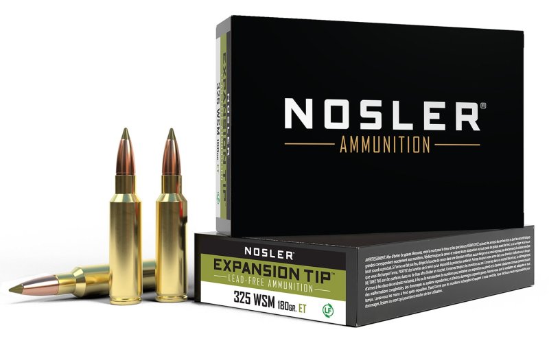 Nosler 40146 E-Tip Bullet 325 WSM 180 Grain Brass Cased 20 Rounds