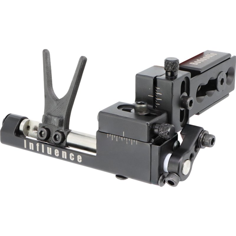 Specialty Archery INF-LH-BLK Influence Arrow Rest LH, Micro Adjust