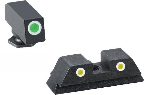 AmeriGlo GL115 Classic Tritium Sight Set for Glock Gen 1-5 9mm/.40/.45