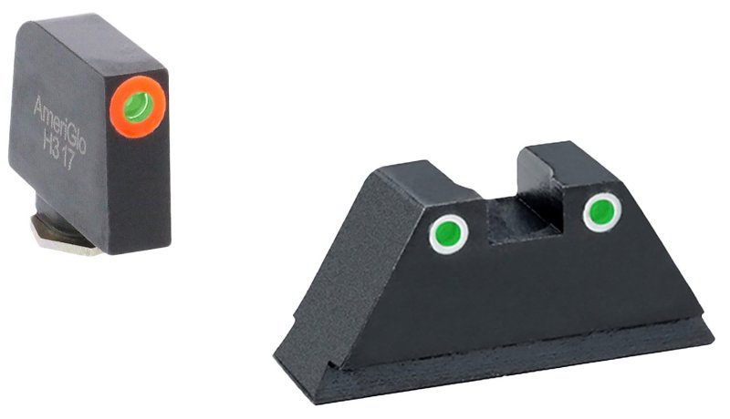 AmeriGlo GL331 Optic Compatible Sight Set for Glock XL Tall Green...