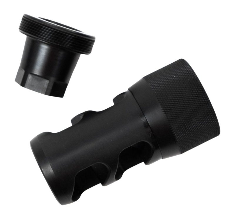 Area 419 Hellfire 2P Muzzle Brake 9mm 5/8-24 Self Timing Black