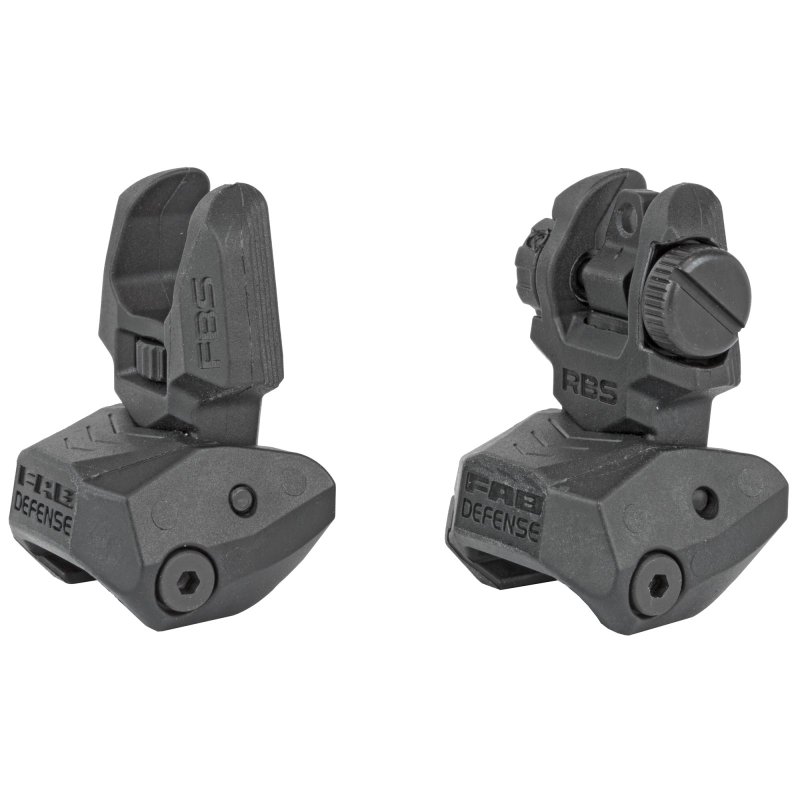 FAB Defense FXFRBS Folding Sights AR-15/M16/M4 Dual Aperture Black